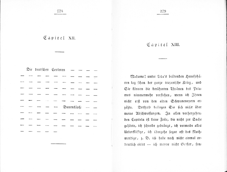 Heinrich Heine, "Ideen. Das Buch Le Grand", Capitel XII/XIII, 1827
