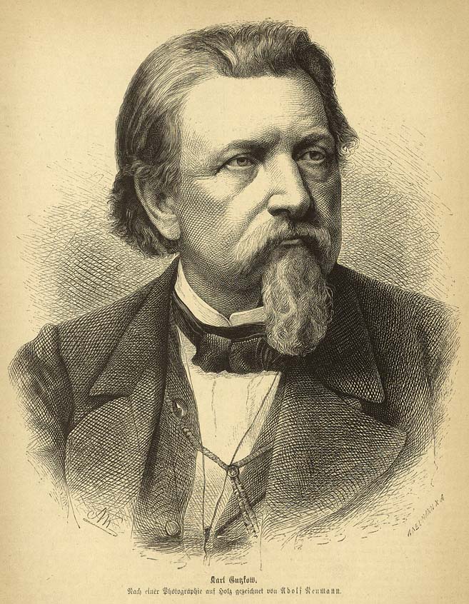 Gutzkow 1876, Zeichnung von Adolf Neumann
